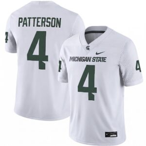 Jaziun Patterson Michigan Spartans Football White Alternate Game Jersey - All Stitched