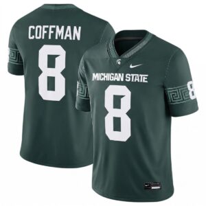 Kayd Coffman Michigan Spartans Football Green Game Jersey - All Stitched