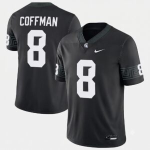 Kayd Coffman Michigan Spartans Football Black Game Jersey - All Stitched