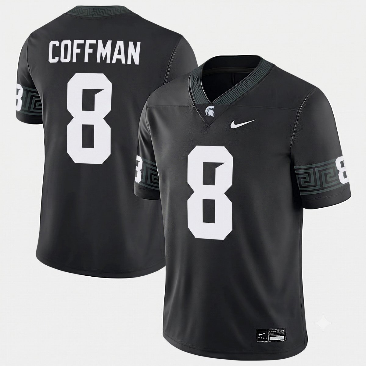 Kayd Coffman Michigan Spartans Football Black Game Jersey - All Stitched