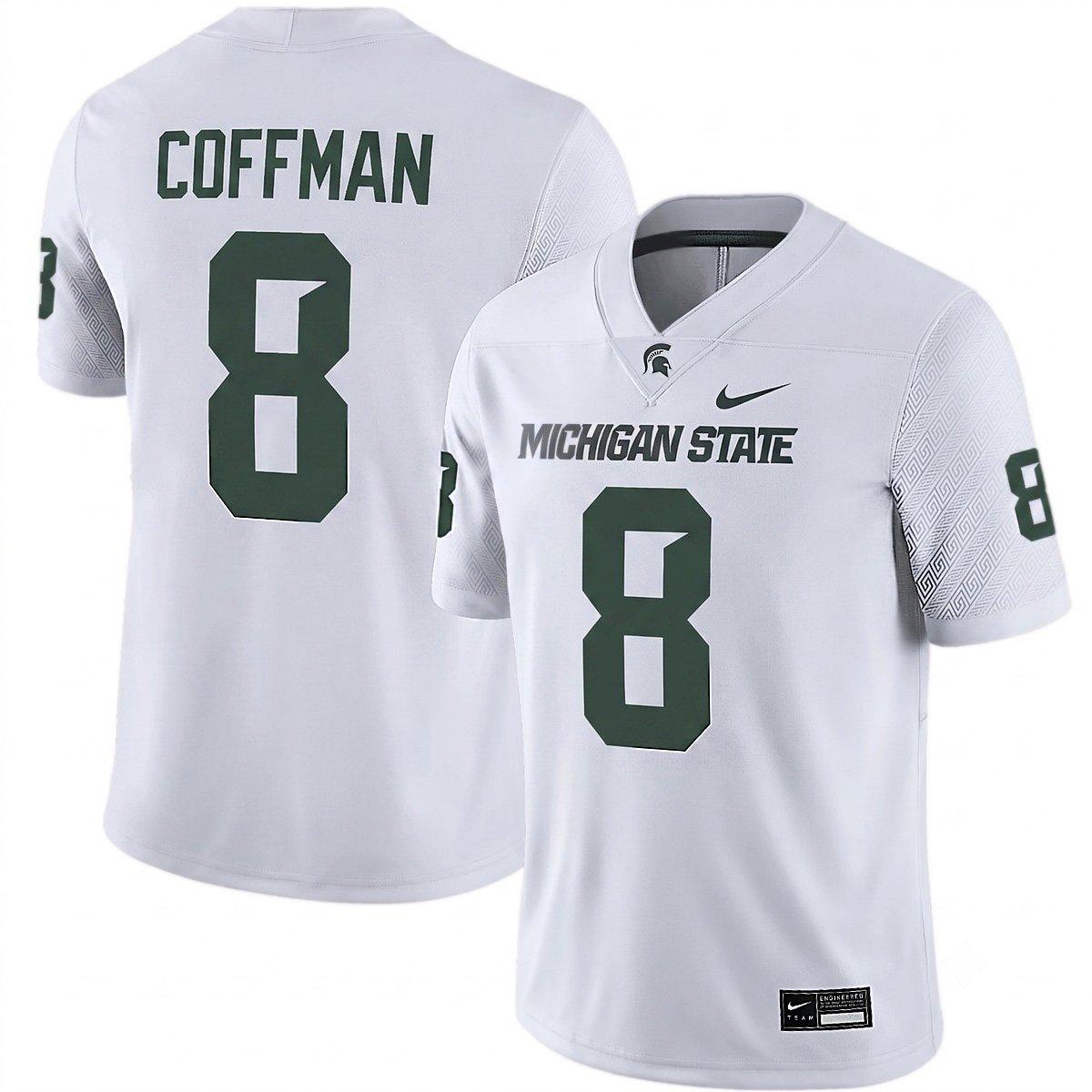 Kayd Coffman Michigan Spartans Football White Alternate Game Jersey - All Stitched