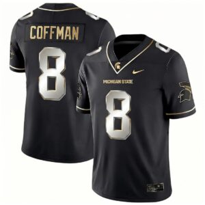Kayd Coffman Michigan Spartans Football Black Gold Jersey - All Stitched