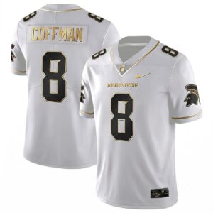 Kayd Coffman Michigan Spartans Football White Gold Jersey - All Stitched