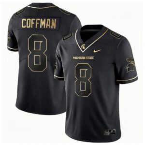 Kayd Coffman Michigan Spartans Football Black Gold Limited Jersey - All Stitched